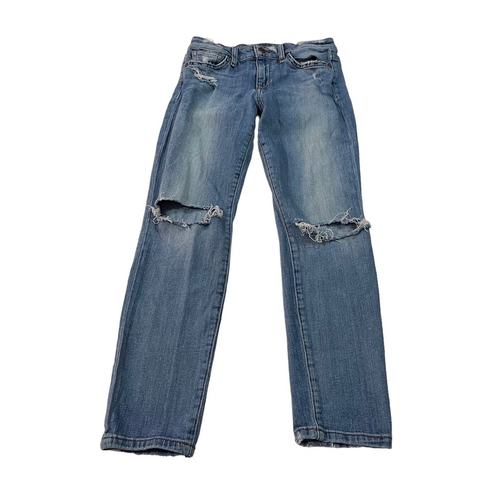 Joe's Jeans Kathryn Skinny Ankle Women Light Wash Jeans Sz 27x27 Ripped Denim